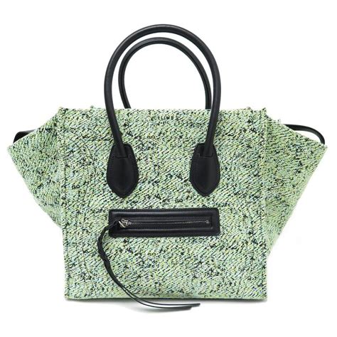 Celine fuzzy jacquard bag